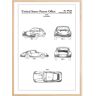 Bildverkstad Patent Print - Porsche 911 Carrera - White Poster