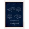 Bildverkstad Patent Print - Tesla - Blue Poster