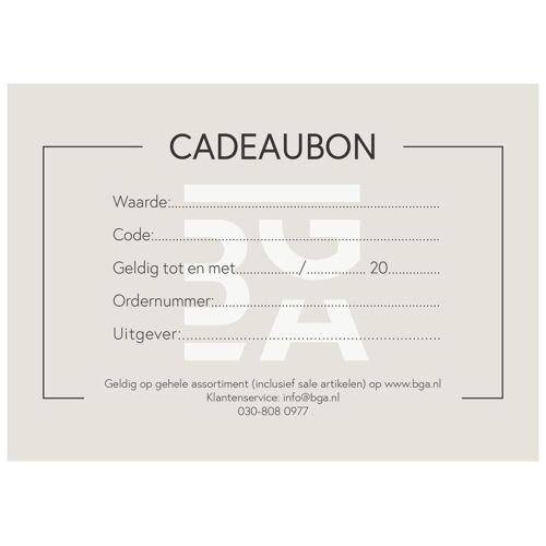 Cadeaubon -  10