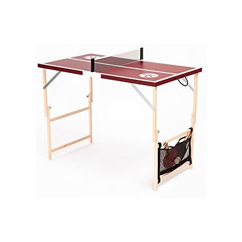 DISH TENNIS Mini tafeltennistafel incl. net   Burgundy