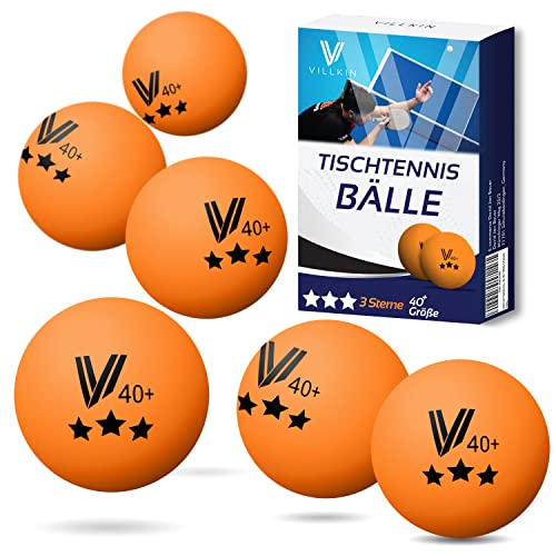 Villkin Tafeltennisballen 24 stuks Ping Pong ballen duurzame tafeltennisbal 40 mm tafeltennisspallen voor vrije tijd & wedstrijdtafel tennisballen (oranje, 24 stuks)