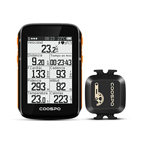 CooSpo Fietscomputer GPS-computer, draadloos, fietscomputer, 2,6 inch LCD-scherm, waterdicht, racefiets, MTB