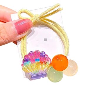 3231397088105 Rubber band head rope 3 Pcs Cute Candy Color Ball Crystal Children'S Hair Rope Head Rope Rubber Band Hair Ring-D