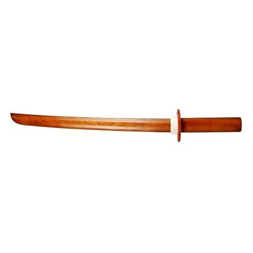 TEKKA BUDO Shoto van rode eiken, 54 cm met tsuba, Japans kort zwaard, houten zwaard Aikido, Iaido, Kempo, Kobudo, vechtkunst, trainingszwaard