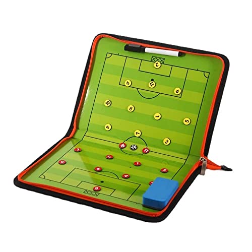 HEYOUTH Tactisch bord voor voetbal, magnetisch tactisch bord, professionele opvouwbare tactiekmap voetbal, tactisch voetbalbord met pennen en gum, voor tactieken en spelaanpassingen