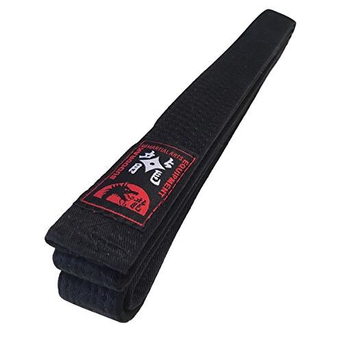 Budodrake Zwarte riem 4 cm breed, Karate Judo Taekwondo Aikido zwarte riem (280)