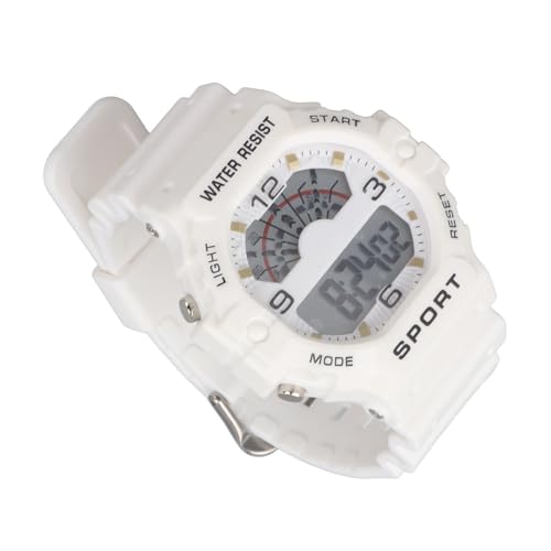 SPYMINNPOO Digitaal Herenhorloge Digitaal Herenhorloge Multifunctioneel Elektronisch Sporthorloge, Multifunctioneel Elektronisch Herenhorloge Horloges (WHITE)