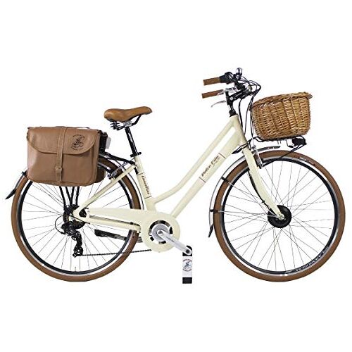 Canellini EBike ebikes e-bike  via veneto Dolce Vita by  Ebike Bici Citybike CTB vrouw Vintage Retro Aluminium Beige 50