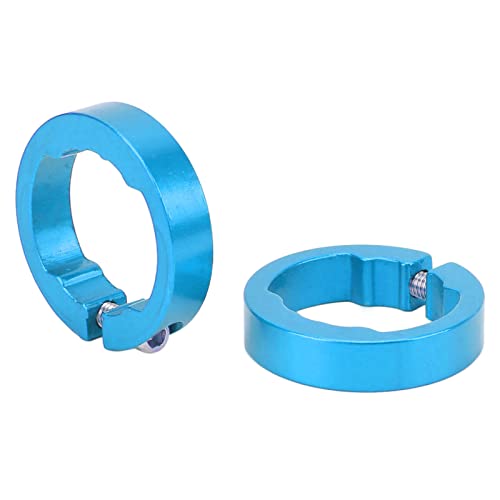 Dilwe Fietsstuur Grips Lock Ringen, 2 Stuks Fietsstuur Grips Lock Aluminium Bike Grip Lock Op Klemmen voor 22.2mm Fietsstuur(Blauw)