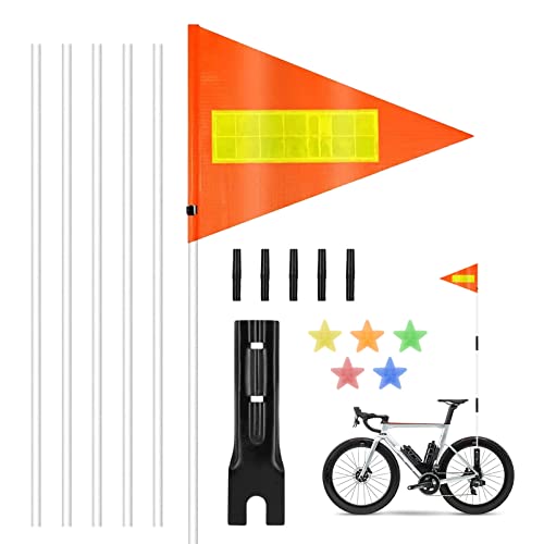 Nizirioo Fietsvlag, veiligheidsvlag, veiligheidsvlag, veiligheidsvlag, kinderfiets, geschikt voor fietsen, karts, scooters, rolstoelen