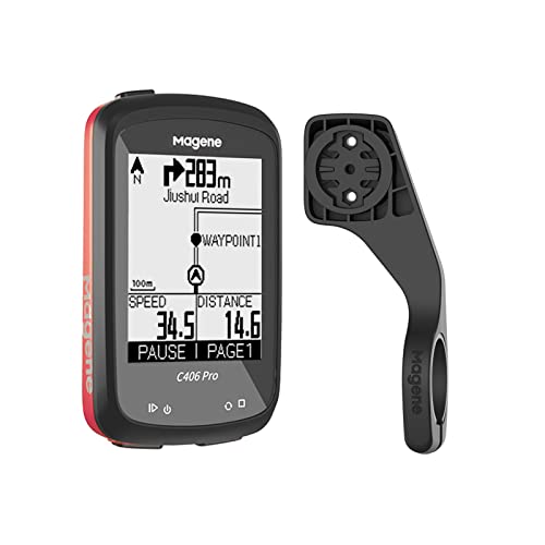 Magene C406 PRO Fietscomputer ANT + GPS en Bluetooth 5.0, 2,4" HD LCD-scherm, ondersteuning voor 8 soorten sensorverbinding, 9 systeemtalen, draadloze fietscomputer