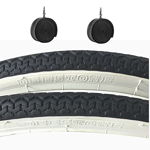 ECOVELO 2 banden 26 x 1 3/8 (37-590) + banden van wit rubber voor OLANDES Citybike Strada VINTAGE