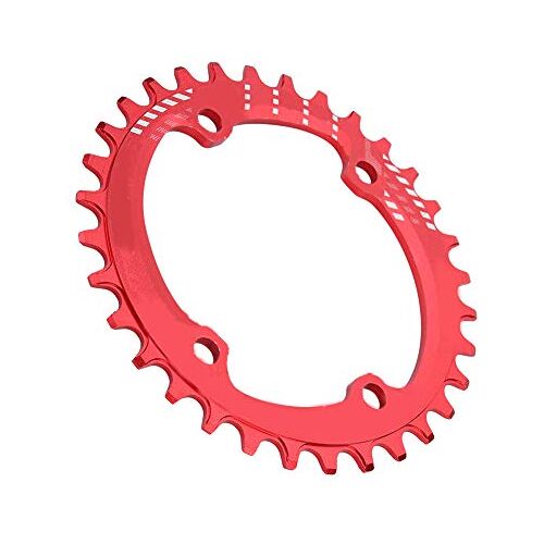 Srliya Fietsketting, 32T 36T 38T Kettingring BCD 96MM Sprenket met smalle breedte enkele ketting ketting voor M6000 M7000 M8000 (rood)