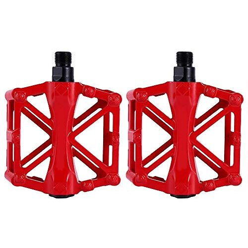 VGEBY1 Fietspedalen, 1 paar duurzame aluminium pedalen, antislip mountainbike pedalen, racefietspedalen voor MTB racefiets (rood)