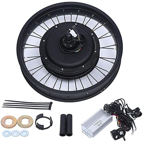 SENDERPICK 20 inch E-bike conversiekit, 48 V, 1000 W, achterwiel, ombouwset, achterwiel, achterwiel, motor kit voor elektrische fiets, achterwielaandrijving, vliegwiel