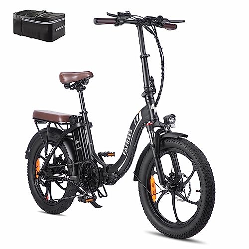 Fafrees F20 PRO Elektrische Fiets, 20" Opvouwbare Elektrische Fiets Dames, 18Ah Batterij, 250W Elektrische Stadsfiets, Shimano 7S, Elektrische Mountainbike Heren, 25KM/H, Unisex Volwassene (Zwart)