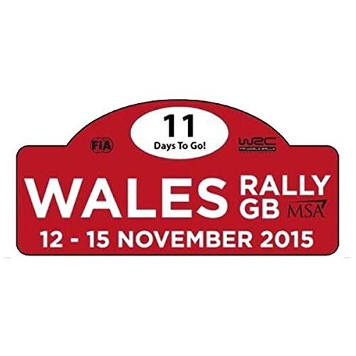 PEGATINEA Sticker Fia WRC Rallye DE Walles 2015 PR349 Walles Rally GB