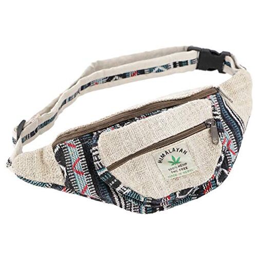 GURU SHOP Guru-Shop Praktische Hennep Fanny Pack, Ethno Fanny Pack, Zijtas Donkerblauw, Unisex Adults, Size:One Size, 15x20 cm, Sidebags Fanny-pakketten