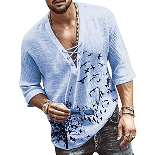 MOGSA T-shirts Heren Wit T-Shirt Zomer Top Casual Shirt Man Blouse Korte Mouw Katoen Linnen Shirts