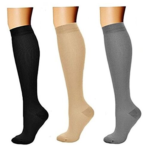 feifanshop 6 reiskousen, steunkousen, compressiekousen, kniekousen voor dames en heren, EU 35-39