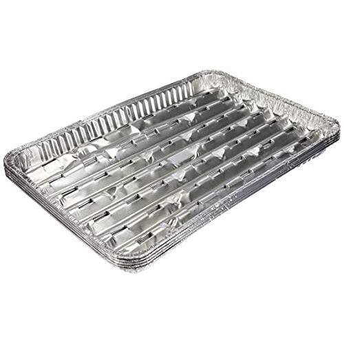 PAPSTAR aluminium grillschaal, aluminium, zilver, 34 x 23 x 2,5 cm, 5 stuks