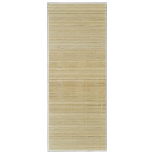 vidaXL Rechthoekige bamboe mat 80 x 200 cm (Neutraal) bamboemat bamboetapijt tapijt