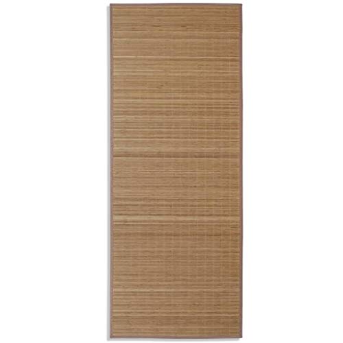 vidaXL Rechthoekige bamboe mat 80 x 200 cm (Bruin) bamboemat bamboetapijt tapijt