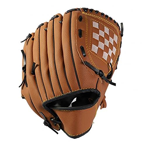 ELTOX Honkbalhandschoen, softbalhandschoenen buitensporten jeugd volwassen linkerhand training praktijk softbal honkbalhandschoenen (kleur: bruin, maat: M)