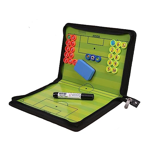 Wohlstand Tactiekmap Voetbal Coach Board, tactiekbord voetbal voor voetbaltrainers, multifunctioneel tactiekbord voetbal voor de analyse van de voetbaltrainingswedstrijd