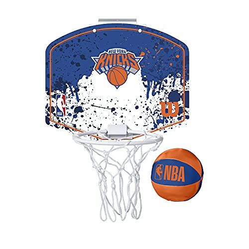 Wilson Mini NBA-Team Basketbalhoepel, NEW YORK KNICKS, Plastic, Wit