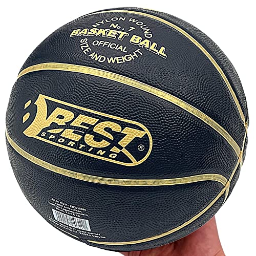 Best Sporting Basketbal maat 7 Playoff I basketbal I hoogwaardige basketbal outdoor I basketbal zwart en goud I basketbal met officieel gewicht en grootte