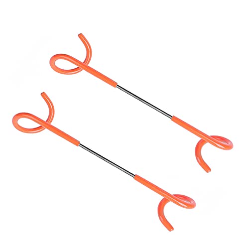 Alnicov 2 stuks camping haak hanger, haak lantaarn lamp hanger tent paal paal haak opknoping voor vissen camping reizen avontuur, oranje