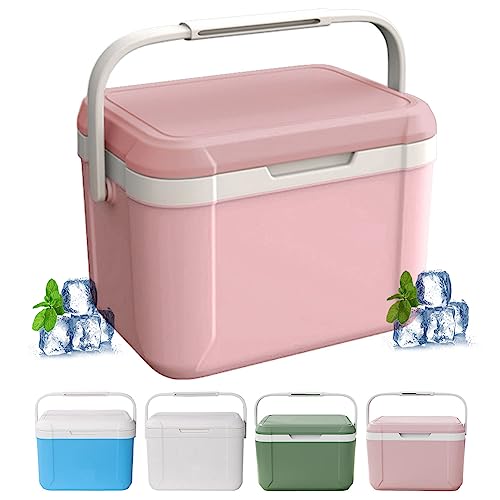 OKESYO 5 l koelbox, kleine thermobox met handgreep, ijsbox, koelbox voor eten en drinken, passieve kleine koelbox, thermo tot 24 uur, voor auto, camping, picknick, barbecue