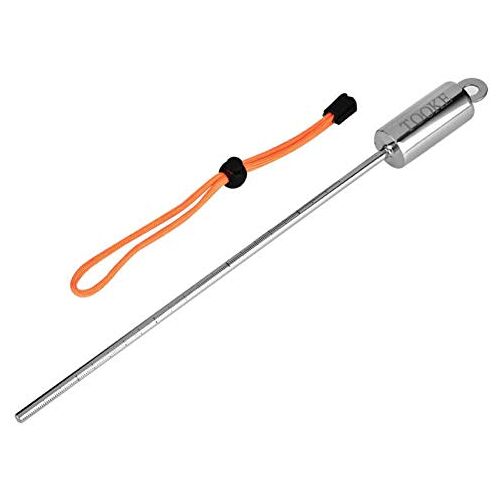 BIKING Duiken Pointer Rod,Duiken Stick Duiken Point Rod Kleurrijke RVS Duiken Noise Maker met Lanyard (met oranje handkoord)