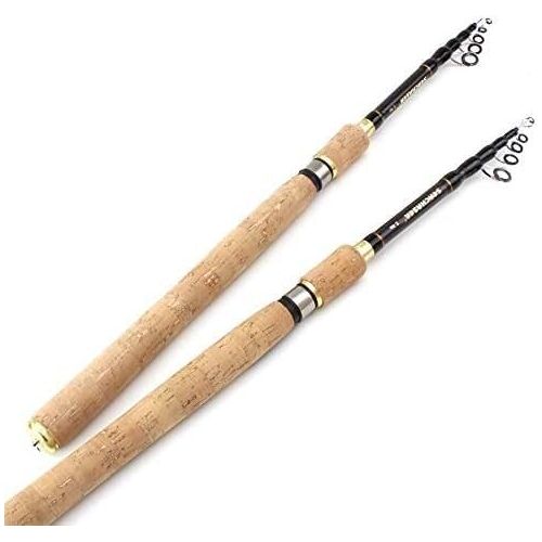 ELzEy Hengels Spinhengels Carbonhouten handvat Hengels Tackle Telescopische hengels (Color : Casting Rod, Size : 1.8 m)