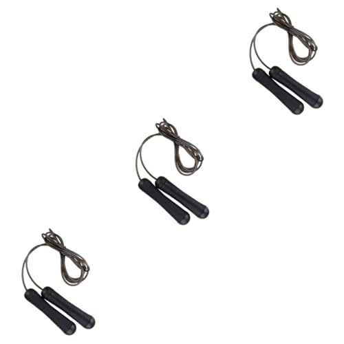 BESPORTBLE 3 Stuks draad fitness springtouw springtouwen voor fitness verzwaarde springtouwen springen fitness-springtouw springtouwen oefenen volwassen hendel geschiktheid stalen draad