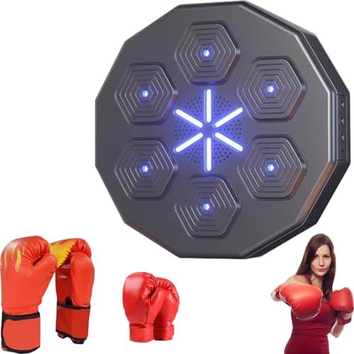 MEIGS Slimme Bluetooth-boksmachine, Bokstrainingsapparaten, Trainingsmachine, Draagbare Muziekboksapparatuur Trainingsapparatuurmachine Met Bokshandschoenen (Maat : Boxing Machine+Kid Gloves)