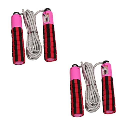 SUPVOX 2 Stuks Springtouw Voor Training Gymtraining Springtouw Springtouwen Voor Fitness Springtouw Met Teller Kerstcadeau Voor Kinderen Spons Springtouw Automatisch Katoen Lijm