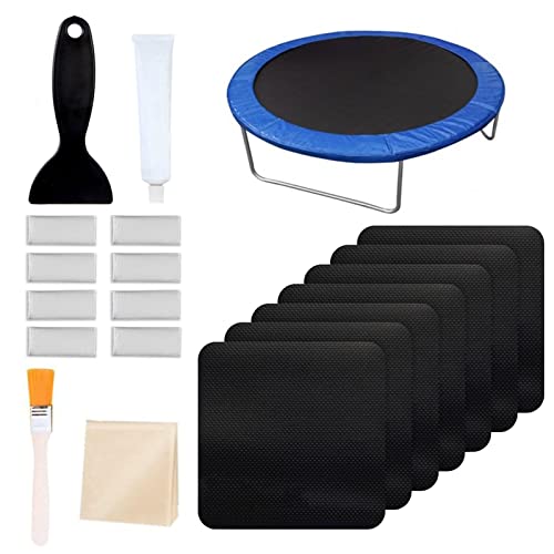 woyufen 19-delige set trampoline reparatieset springdoek trampoline reparatieset reparatieset reparatieset trampoline reparatie mat repareren 10,4 x 10,4 vierkant waterdicht tentreparatie reparatie reparatie reparatie scheuren