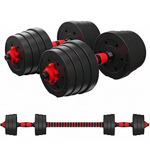 BCBIG Halterset Gewichten verstelbare dumbbell set 15kg(7.5kg*2)1 paar 3 in 1 mannen halter met barbell-link voor dames heren fitness vrije gewicht lange halters krachttraining thuis/home gym training