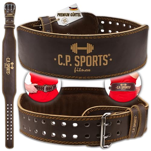 C.P.Sports Gewichtheffen Riem XXS XXXXXXL Leer Bodybuilding Riem, Trainings Riem, Gewichtheffen Riem Heren Dames