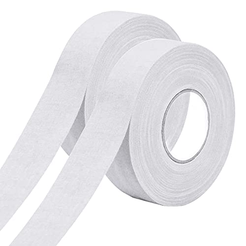 Fangehong 2 Roll Hockey Tape Wit, 54 Yards Hockey Stick Tape, Zelfklevende Ice Hockey Grip Tape, Absorberende racket doek Tape voor Tennis Squash Racquet, Overgrip, Skipping Rope, Badminton Grip, Racket Handvat