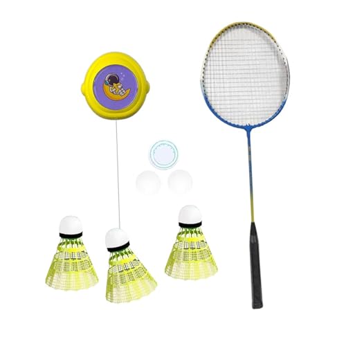 Oshhni Badminton Solo Trainer Zelftrainingsapparaat met racket Draagbaar voor deurkozijn Badmintontrainingsapparaat Oefen voor games, 1 stuks racket