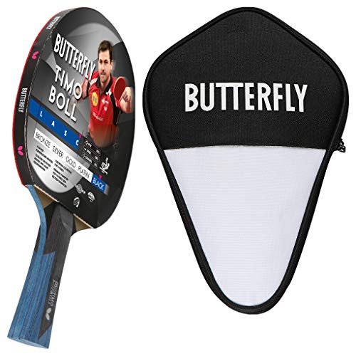 Butterfly Timo Boll Black tafeltennisbatje + tafeltennishoes, tafeltennisbatjeset, professionele tafeltennisset