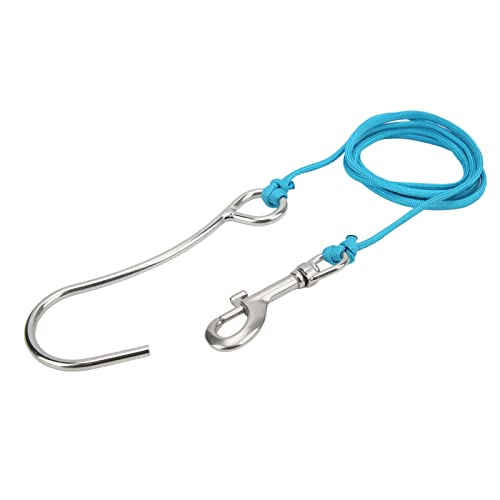 DEWIN Scuba Diving Reef Drift Hooks met lijn en roestvrijstalen clip voor onderwaterfotografie