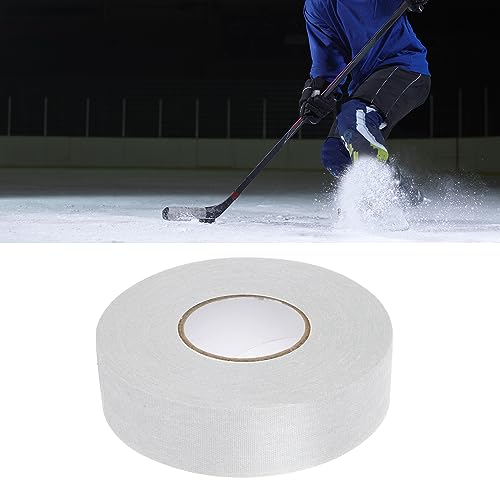 MisFun Hockeystick-tape, anti-slip hockeystick tape, rackettape, ijshockey, gripband, 2,5 cm x 25 m, sporttape, handvat tape voor hockey squashrackets, badmintongreep, springtouw, hengel (wit)