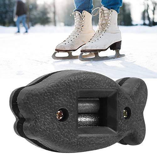 Ejoyous Schaatsen slijpen, handmatige schaatsen, schaatsslijper, schaatsen, messenslijper, gereedschap, schaatsslijper met draagbare tas voor ijshockeys, zwart