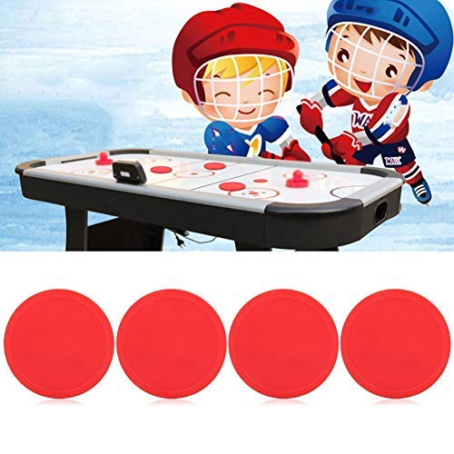 Alomejor Air Hockey Pucks 4 stuks dikkere Air Ice Hockey Pucks vervanging air hockey tafel rode pucks voor reserveaccessoires voor speeltafels (63 mm)