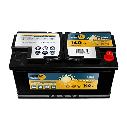 EnergyTank AGM Solar Batterijen 12 V AGM Camper Gel Accu Mover Batterij  Accu 12V Voedingsbatterij 140Ah accu camper Gel