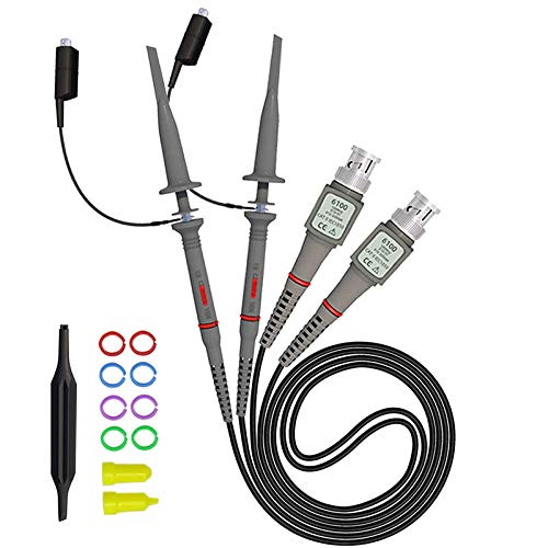 Aofan Oscilloscoop Scope Clip Probe Test Leads Kit P6100 100 MHz 10:1 Oscilloscoop Sonde voor HP TektronixRig, Riol Atten Owon Siglent